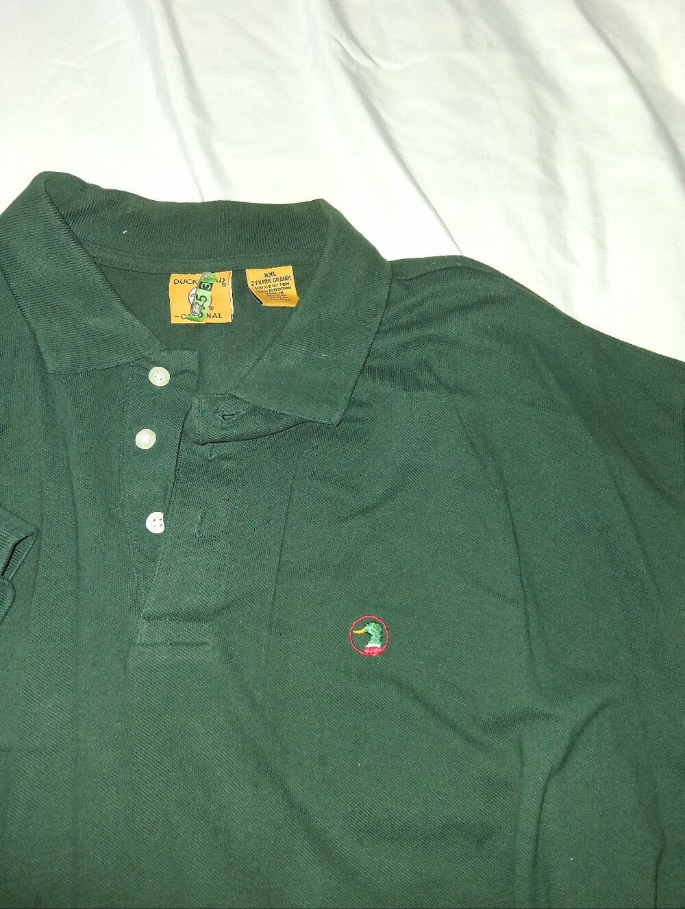 VINTAGE Duck Head Dark Green Men's Polo with Embroidered Logo